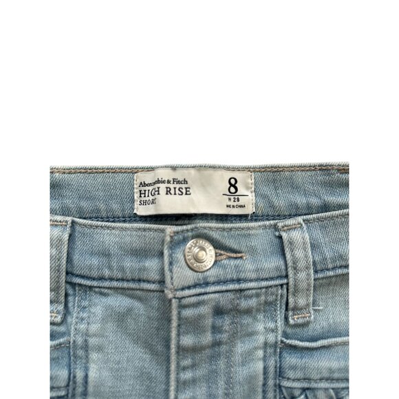 ABERCROMBIE & FITCH High Rise Denim Shorts Size 29 / US 8 - Picture 3 of 5